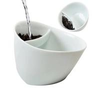 Generico Ceramic Tea Infuser, Tilted Mug Brewer, 12 Ounce Steeping Cup with Built In Strainer, Funny Table Decor, Tilted Infuser Mug with Unique, Tea Brewer Cup for Coffee Water