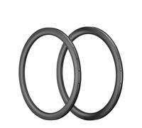 Generico Cerchi in Carbonio per Disco 700C, 40/45/50/55 mm, 24/24H | Larghezza esterna 28 mm, interna 21 mm; pneumatici 28C-43C; pronti tubeless; cerchi ant./post.