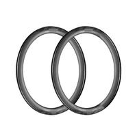 Generico Cerchi in Carbonio per Disco 700C, 40/45/50/55 mm, 24/24H | Larghezza esterna 28 mm, interna 21 mm; pneumatici 28C-43C; pronti tubeless; cerchi ant./post.
