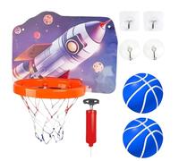Generico Cerchi per montaggio a parete - PP 40x29 cm All'interno Canestri da basket Cerchio pieghevole illuminato per bambini | Canestro da basket sopra la porta, regolabile, per uffici