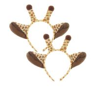 Generico Cerchietti per Chioma a Tema Giraffa in Peluche Corto, 2 Pezzi, Accessori Divertenti per Costume Cosplay, per Feste in Maschera e Party di Carnevale