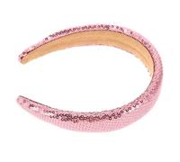 Generico Cerchietto a larga con paillettes mini forcine vestito da donna per san decorazione dell'etichetta gorgiera fasce imbottite per donna fascia da discoteca pu Rosy