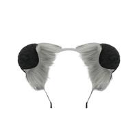 Generico Cerchietto fatto a mano con orecchie da cane kawaii - Orecchie da lupo simulate per feste serali anime(Color 2)