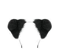 Generico Cerchietto fatto a mano con orecchie da cane kawaii - Orecchie da lupo simulate per feste serali anime(Color 3)