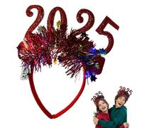 Generico Cerchietto LED 2025 - Tiara Brillantinata Buon Anno | Copricapo Costume Per Donne Ragazze, Accessorio Foto | Fascia Luccicante Capodanno, Copricapo Festivo