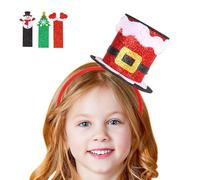 Generico Cerchietto Natalizio - Elastico E Confortevole - Fascia Con Mini Cilindro Per Bambini Natale | Per Spettacolo Scolastico Cosplay Evento Parata Raduno Familiare Ragazzi Ragazze Bambini