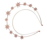 Generico Cerchietto Stella Punte in Boho Rosa Accessorio Leggero per Capelli Fascia per Cerimonie Addio Nubilato e Party Donna