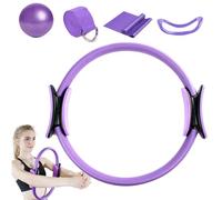 Generico Cerchio Pilates, Set Pilate Donna Attrezzi, Attrezzi Pilates per Casa, Attrezzatura per Stretching a Casa, Fitness Ring per Esercizi Interni della Cosce e Gambe