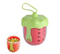 Generico Cereal Cups To Go - 600ml Leak Proof Storage, Portable Fruit Cup Strainer | Fresh Produce Washing Draining Container, Reusable Food Preparation Transport Watermelon Tomato Berry Home Use