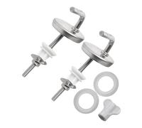 Generico Cerniera del Sedile WC in Acciaio Inossidabile da 2 Pezzi con connettore Coperchio delle Parti di Ricambio degli Accessori della rondella Montaggio