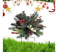Generico Cespugli per Fioriere di Natale - Cespugli per Fioriere Artificiali di Natale con per Treppiede | Decorazioni Natalizie per l'inverno, L'autunno, L'Ufficio del Cimitero del Ringraziamento,