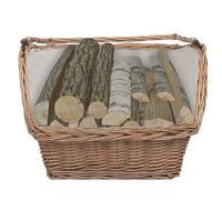 Generico Cesta Legna da Ardere con Manico 61,5x46,5x58cm Marrone Salice,Accessori caminetti e stufe a Legna,Porta legna-286989