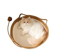 Generico Cesta per Gatti, in Vimini, 450 g, in Vimini, 35 x 35 cm, in Cotone Intrecciato, Design rialzato, Comodo per Animali Domestici, Resistente ed Elegante, Ideale per Cani e Gatti
