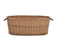 Generico Cesta per Legna con Maniglie 88x57x34cm Salice Naturale,Accessori caminetti e stufe a Legna,Porta legna-286984