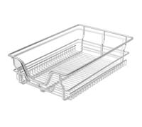 Generico Cestelli a Rete Scorrevoli 2 pz Argento 400 mm,Argento,6.7kg,50479