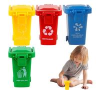 Generico Cestini Dei Giocattolo | Con Coperchio E Ruote Giocattoli Camion Della Spazzatura - Portarifiuti Portatile Per Scrivania Tavolo Compleanno Bambini Feste In Classe Ufficio