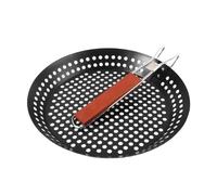 Generico Cestino for Barbecue - Padella Rotonda Forata con Manico Pieghevole, Compatibile for all'aperto da Picnic