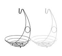 Generico Cestino per frutta - Cesto portafrutta, organizer per da appoggio in ferro, portaverdure con gancio per banana | Tavolo da pranzo da cucina Decorazioni per la casa Snack Display Pa