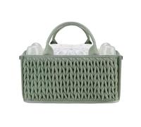 Generico Cestino Porta Pannolini Organizer Porta Salviette Portatile con Manico Verde