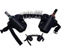 Generico Cesto di funghi a grande capacità tessuto a mano con coperchio | Contenitore picnic foderato di lino di cotone | a tracolla | Cestini di frutta per pane, giocattoli,