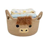 Genérico Cesto in corda di cotone | Decorazione per la camera dei bambini per casa, camera da letto, soggiorno, asilo, bagno, appartamento, bambini, libri