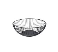 Generico Cesto in filo rotondo-ferro, 28x7,5 cm Design saldato, ciotola d'arte resistente ad alta temperatura | Cesto di frutta resistente alla ruggine per l'ufficio di casa in cucina uso decorativo