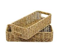 Generico Cesto Portautensili in Plastica 2 Pezzi Fondo Antiscivolo, Porta Bacchette e Posate per Organizzazione Cucina, Contenitore Aperto per Utensili e Accessori da Tavola, Colore