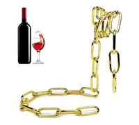 Genérico Chain Wine Rack - Supporto per bottiglie per vino | Floating Wrought Iron WineRack Ornament | Countertop WineRack | Floating Iron Link Bottles Rack | Countertop Bottle Storage Holds Bottles
