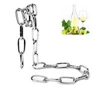 Genérico Chain Wine Rack - Supporto per bottiglie per vino | Floating Wrought Iron WineRack Ornament | Countertop WineRack | Floating Iron Link Bottles Rack | Countertop Bottle Storage Holds Bottles