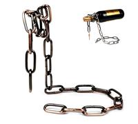 Generico Chain Wine Rack - Wine Bottle Holder | Floating Wrought Iron WineRack Ornament | Countertop WineRack | Floating Iron Link Bottles Rack | Countertop Bottle Storage Holds Bottles