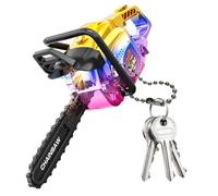 Generico Chainsaw Keychain - 12.5cm ABS Funny Pendant Key Ring Bag Charm | Backpack Keyring With 1 Chain | Stunt Simulation Chainsaw Model Keychain For Kids Adults Men Women
