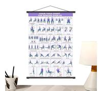 Generico Chair Exercise Chart - Multiple Poses Foldable Wall Mount - Seniors Over 60 Chair Yoga Poster | for Home Gym Office Bedroom Mobility Workout Pilates Fitness Stretching