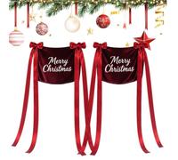 Generico Chair Sashes Christmas, Velvet Elastic Chair Covers, 2 Piece