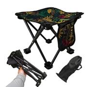 Generico Chairs Outside, Outdoor Chairs Folding Camping Accessories, Mountaineering Sports, Heavy Duty Stool with Storage Bag, Comfortable Support for Travel Beach Fishing