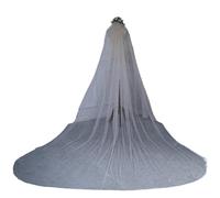 Generico Champagne Fingertip Wedding Veil with Comb - Elegant Single Tier Bridal Veil for Modern Brides