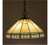 Generico Chandeliers Chandeliers,16 Inch V-intage Stained Glass Pendant Light Fixtures, Adjustable E27 Ceiling Light Compatible with Living Room