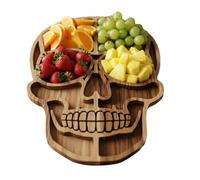 Generico Charcuterie Board, Head Shape Platter, Halloween Themed Engraved Food Tray, Rustic Decorative Board, Spooky Cheese Plate for Party, Wedding, Kitchen, Picnic, Pool, Holiday, Camping