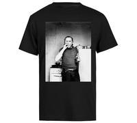 Generico Charles Bukowski Poet And Novelist T-Shirt A Maniche Corte da Uomo Nera da Uomo