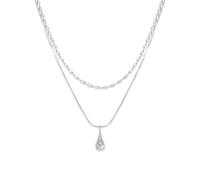 Generico Charm collana, pendente a doppio convalle color argento color argento per donne, collare temperamento per la Corea