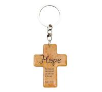 Generico Charm Religioso da Borsa | Portachiavi in Legno Gesù con Versetto Biblico - Portachiavi Religioso per Uomo Donna Preghiera Pastori Battesimo | Comunione Cresima Laurea Viaggio Natale Pasqua