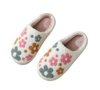 Generico Chaussons D'Halloween En Coton, Automne/hiver, En Forme De Cœur, Pour La Maison, En Peluche, Motif Dessin Animé, 2025 (Flower,44EU)