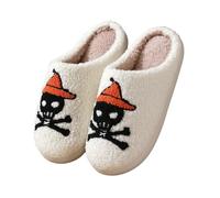 Generico Chaussons D'Halloween En Coton, Automne/hiver, En Forme De Cœur, Pour La Maison, En Peluche, Motif Dessin Animé, 2025 (pirate,38EU)