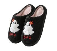 Generico Chaussons D'Halloween En Coton, Automne/hiver, En Forme De Cœur, Pour La Maison, En Peluche, Motif Dessin Animé, 2025 (girl,36EU)