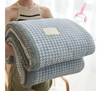 Generico Check Thickened Large Plush Velvet Soft Blanket,Double-Sided Warm Velvet Bed Blankets,Reversible Winter Simple Plaid Stripe Fuzzy Cozy Throw Blanket for Couch Bed Sofa Chair