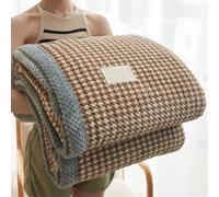 Generico Check Thickened Velvet Soft Blanket,Winter Warm Double-Sided Plush Bed Blankets for all Seasons,Simple Plaid Stripe Fuzzy Cozy Throw Blanket for Couch Bed Sofa Chair