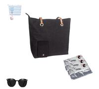 Generico Cheershub Drink Bag, Sip Sack, Wine Purse with Hidden Spout Wine Cooler Bag for Travel, Beach Bags with Cooler Compartment, Portable Insulated Coolers Bags for Beach (Black+ 1 Liner)