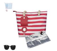Generico Cheershub Drink Bag, Sip Sack, Wine Purse with Hidden Spout Wine Cooler Bag for Travel, Beach Bags with Cooler Compartment, Portable Insulated Coolers Bags for Beach (Red+ 1 liner)