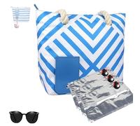 Generico Cheershub Drink Bag, Sip Sack, Wine Purse with Hidden Spout Wine Cooler Bag for Travel, Beach Bags with Cooler Compartment, Portable Insulated Coolers Bags for Beach (Blue 2+3liner)