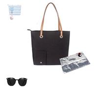 Generico Cheershub Drink Bag, Sip Sack, Wine Purse with Hidden Spout Wine Cooler Bag for Travel, Beach Bags with Cooler Compartment, Portable Insulated Coolers Bags for Beach (Black+3 Liner)