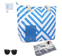 Generico Cheershub Drink Bag, Sip Sack, Wine Purse with Hidden Spout Wine Cooler Bag for Travel, Beach Bags with Cooler Compartment, Portable Insulated Coolers Bags for Beach (Blue 2+1 liner)